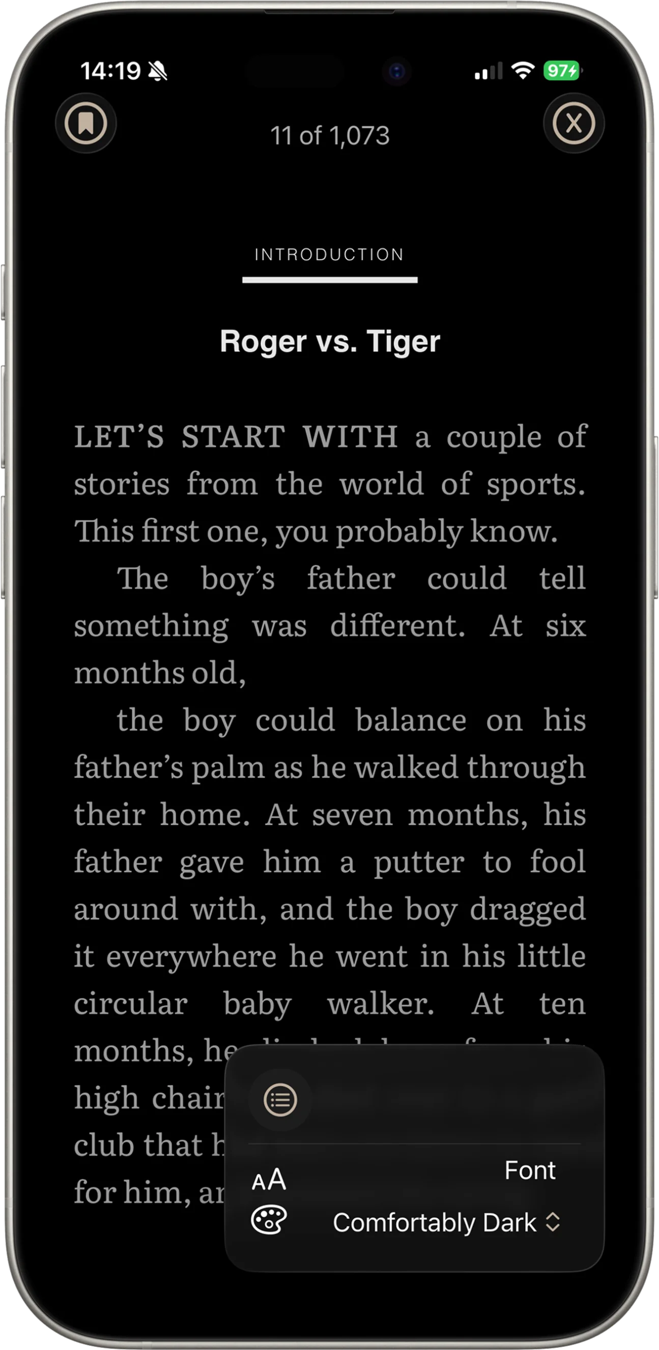 Zen smart summary feature showing an AI-generated chapter summary